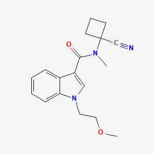 molecular formula C18H21N3O2 B2419797 N-(1-cyanocyclobutyl)-1-(2-methoxyethyl)-N-methyl-1H-indole-3-carboxamide CAS No. 1281140-42-8