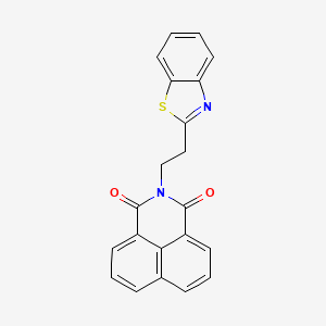 molecular formula C21H14N2O2S B2419802 2-[2-(1,3-Benzothiazol-2-yl)ethyl]benzo[de]isoquinoline-1,3-dione CAS No. 612525-39-0
