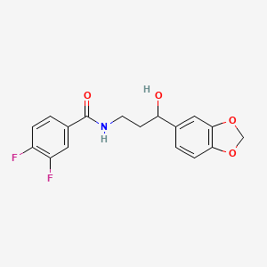 molecular formula C17H15F2NO4 B2419810 N-(3-(benzo[d][1,3]dioxol-5-yl)-3-hydroxypropyl)-3,4-difluorobenzamide CAS No. 1421442-77-4