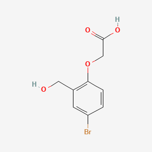 molecular formula C9H9BrO4 B2419820 2-(4-Bromo-2-(hydroxymethyl)phenoxy)acetic acid CAS No. 664319-62-4