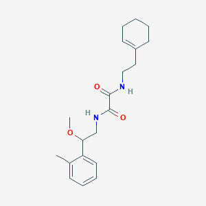 molecular formula C20H28N2O3 B2419826 N1-(2-(环己-1-烯-1-基)乙基)-N2-(2-甲氧基-2-(邻甲苯基)乙基)草酰胺 CAS No. 1705492-01-8