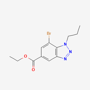 Ethyl 7-bromo-1-propyl-1,2,3-benzotriazole-5-carboxylate