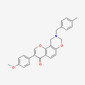 molecular formula C26H23NO4 B2419835 3-(4-甲氧苯基)-9-(4-甲基苄基)-9,10-二氢色烯并[8,7-e][1,3]恶嗪-4(8H)-酮 CAS No. 951967-80-9