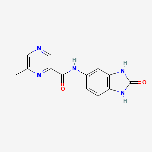 B2419846 6-Methyl-N-(2-oxo-1,3-dihydrobenzimidazol-5-yl)pyrazine-2-carboxamide CAS No. 2415571-72-9