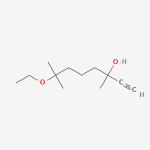 molecular formula C12H22O2 B2419853 7-Ethoxy-3,7-dimethyloct-1-yn-3-ol CAS No. 2154-14-5