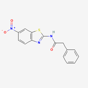molecular formula C15H11N3O3S B2419854 N-(6-硝基-1,3-苯并噻唑-2-基)-2-苯基乙酰胺 CAS No. 92498-73-2