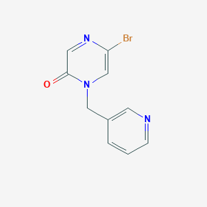 molecular formula C10H8BrN3O B2419858 5-Bromo-1-(pyridin-3-ylmethyl)pyrazin-2(1H)-one CAS No. 2089807-98-5