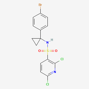 molecular formula C14H11BrCl2N2O2S B2419865 N-[1-(4-bromophenyl)cyclopropyl]-2,6-dichloropyridine-3-sulfonamide CAS No. 1259113-48-8