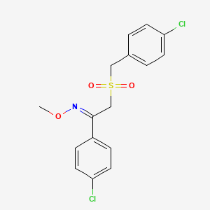 (E)-[1-(4-chlorophenyl)-2-[(4-chlorophenyl)methanesulfonyl]ethylidene](methoxy)amine