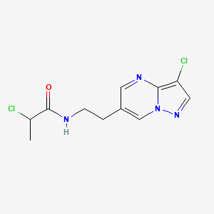 2-Chloro-N-[2-(3-chloropyrazolo[1,5-a]pyrimidin-6-yl)ethyl]propanamide