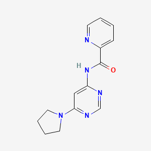 molecular formula C14H15N5O B2419902 N-(6-(吡咯烷-1-基)嘧啶-4-基)吡啶甲酰胺 CAS No. 1421489-47-5