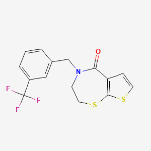 4-[3-(trifluoromethyl)benzyl]-3,4-dihydrothieno[3,2-f][1,4]thiazepin-5(2H)-one