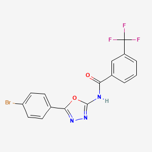 N-[5-(4-bromophenyl)-1,3,4-oxadiazol-2-yl]-3-(trifluoromethyl)benzamide