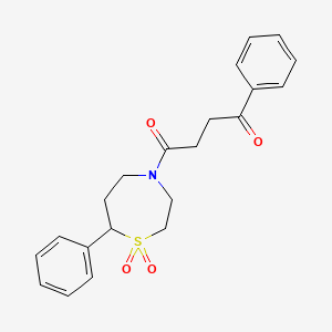1-(1,1-Dioxido-7-phenyl-1,4-thiazepan-4-yl)-4-phenylbutane-1,4-dione