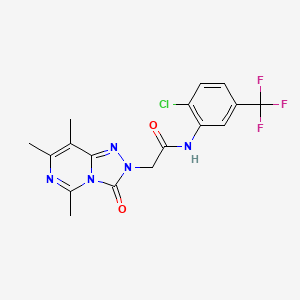 N-(2-chloro-5-(trifluoromethyl)phenyl)-2-(5,7,8-trimethyl-3-oxo-[1,2,4]triazolo[4,3-c]pyrimidin-2(3H)-yl)acetamide