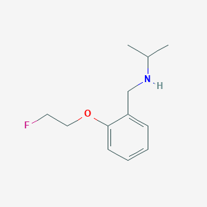 molecular formula C12H18FNO B2419931 N-[[2-(2-Fluoroethoxy)phenyl]methyl]propan-2-amine CAS No. 1510934-27-6