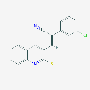 (Z)-2-(3-chlorophenyl)-3-[2-(methylsulfanyl)-3-quinolinyl]-2-propenenitrile