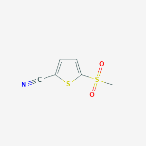 molecular formula C6H5NO2S2 B2419943 5-甲磺酰硫代苯并噻吩-2-腈 CAS No. 859794-80-2