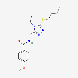 molecular formula C17H24N4O2S B2419946 N-[(5-butylsulfanyl-4-ethyl-1,2,4-triazol-3-yl)methyl]-4-methoxybenzamide CAS No. 476448-99-4