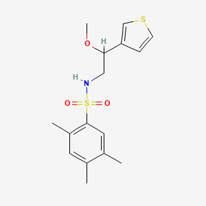 molecular formula C16H21NO3S2 B2419949 N-(2-methoxy-2-(thiophen-3-yl)ethyl)-2,4,5-trimethylbenzenesulfonamide CAS No. 1448077-17-5
