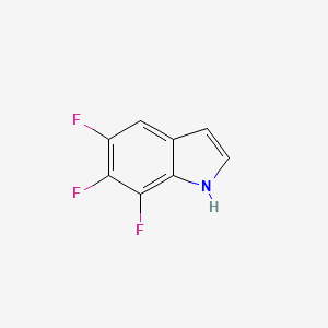 molecular formula C8H4F3N B2419950 5,6,7-trifluoro-1H-indole CAS No. 247564-64-3