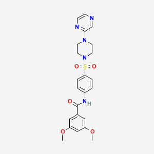 3,5-dimethoxy-N-(4-((4-(pyrazin-2-yl)piperazin-1-yl)sulfonyl)phenyl)benzamide