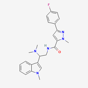 N-(2-(dimethylamino)-2-(1-methyl-1H-indol-3-yl)ethyl)-3-(4-fluorophenyl)-1-methyl-1H-pyrazole-5-carboxamide