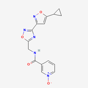 3-(((3-(5-Cyclopropylisoxazol-3-yl)-1,2,4-oxadiazol-5-yl)methyl)carbamoyl)pyridine 1-oxide