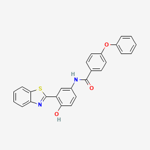 molecular formula C26H18N2O3S B2419976 N-(3-(苯并[d]噻唑-2-基)-4-羟基苯基)-4-苯氧基苯甲酰胺 CAS No. 307338-72-3