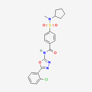 N-(5-(2-chlorophenyl)-1,3,4-oxadiazol-2-yl)-4-(N-cyclopentyl-N-methylsulfamoyl)benzamide