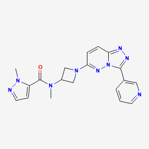 molecular formula C19H19N9O B2419978 N,2-Dimethyl-N-[1-(3-pyridin-3-yl-[1,2,4]triazolo[4,3-b]pyridazin-6-yl)azetidin-3-yl]pyrazole-3-carboxamide CAS No. 2380184-88-1