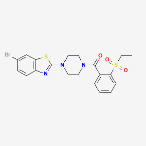 (4-(6-Bromobenzo[d]thiazol-2-yl)piperazin-1-yl)(2-(ethylsulfonyl)phenyl)methanone