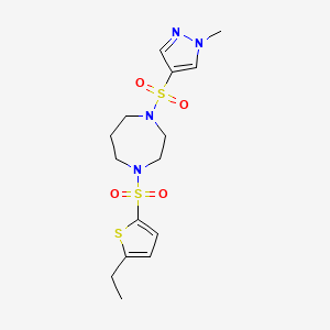 1-((5-ethylthiophen-2-yl)sulfonyl)-4-((1-methyl-1H-pyrazol-4-yl)sulfonyl)-1,4-diazepane