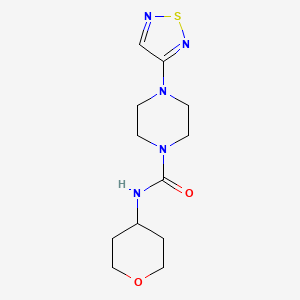 N-(oxan-4-yl)-4-(1,2,5-thiadiazol-3-yl)piperazine-1-carboxamide
