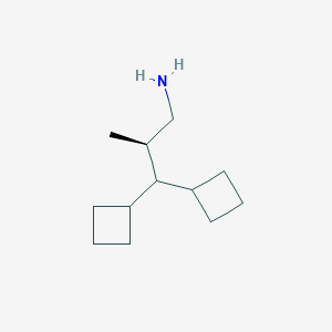 molecular formula C12H23N B2420002 (2R)-3,3-Di(cyclobutyl)-2-methylpropan-1-amine CAS No. 2248202-50-6