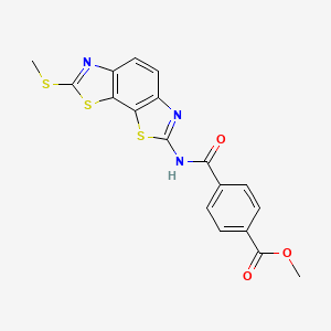 Methyl 4-[(2-methylsulfanyl-[1,3]thiazolo[4,5-g][1,3]benzothiazol-7-yl)carbamoyl]benzoate
