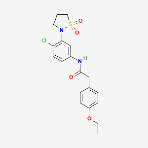 N-(4-chloro-3-(1,1-dioxidoisothiazolidin-2-yl)phenyl)-2-(4-ethoxyphenyl)acetamide