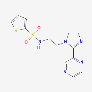 N-(2-(2-(pyrazin-2-yl)-1H-imidazol-1-yl)ethyl)thiophene-2-sulfonamide