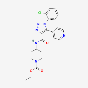 ethyl 4-(1-(2-chlorophenyl)-5-(pyridin-4-yl)-1H-1,2,3-triazole-4-carboxamido)piperidine-1-carboxylate
