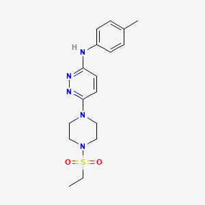 molecular formula C17H23N5O2S B2420021 6-(4-(ethylsulfonyl)piperazin-1-yl)-N-(p-tolyl)pyridazin-3-amine CAS No. 946239-89-0