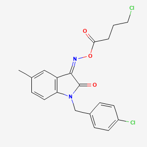 1-(4-chlorobenzyl)-3-{[(4-chlorobutanoyl)oxy]imino}-5-methyl-1,3-dihydro-2H-indol-2-one