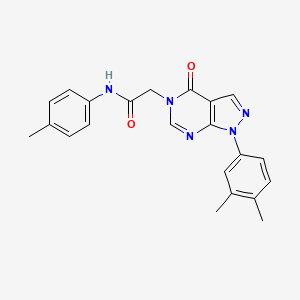2-(1-(3,4-dimethylphenyl)-4-oxo-1H-pyrazolo[3,4-d]pyrimidin-5(4H)-yl)-N-(p-tolyl)acetamide