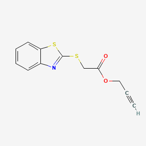 molecular formula C12H9NO2S2 B2420038 Prop-2-ynyl 2-benzothiazol-2-ylthioacetate CAS No. 54420-73-4
