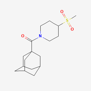 molecular formula C17H27NO3S B2420039 (3r,5r,7r)-金刚烷-1-基(4-(甲磺酰基)哌啶-1-基)甲酮 CAS No. 1448037-80-6