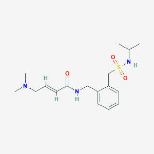 molecular formula C17H27N3O3S B2420041 (E)-4-(Dimethylamino)-N-[[2-(propan-2-ylsulfamoylmethyl)phenyl]methyl]but-2-enamide CAS No. 2411327-79-0