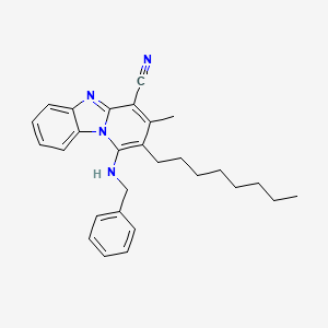 molecular formula C28H32N4 B2420049 1-(Benzylamino)-3-methyl-2-octylpyrido[1,2-a]benzimidazole-4-carbonitrile CAS No. 305335-46-0