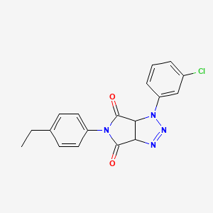 molecular formula C18H15ClN4O2 B2420053 1-(3-chlorophenyl)-5-(4-ethylphenyl)-1,6a-dihydropyrrolo[3,4-d][1,2,3]triazole-4,6(3aH,5H)-dione CAS No. 1172807-04-3