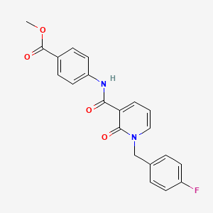 molecular formula C21H17FN2O4 B2420069 Methyl 4-(1-(4-fluorobenzyl)-2-oxo-1,2-dihydropyridine-3-carboxamido)benzoate CAS No. 946354-26-3