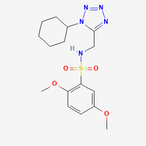 molecular formula C16H23N5O4S B2420073 N-((1-cyclohexyl-1H-tetrazol-5-yl)methyl)-2,5-dimethoxybenzenesulfonamide CAS No. 921084-38-0