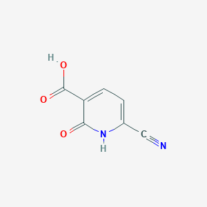 molecular formula C7H4N2O3 B2420100 3-Pyridinecarboxylic acid, 6-cyano-1,2-dihydro-2-oxo- CAS No. 81450-71-7